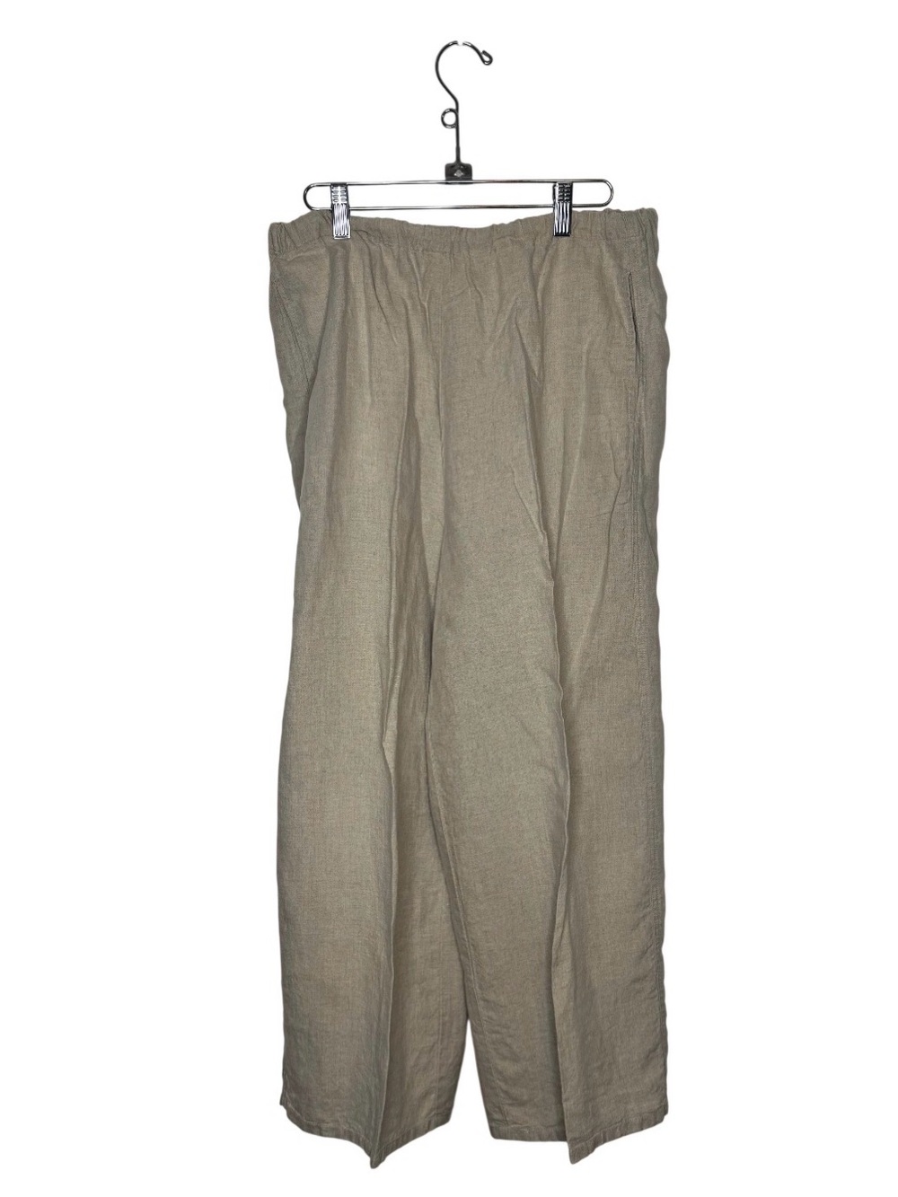 Ann Taylor Women’s Relaxed 100% Linen Pants Beige Khaki Taupe small S